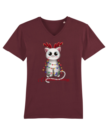 Christmas Kitty Burgundy