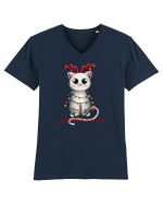 Christmas Kitty Tricou mânecă scurtă guler V Bărbat Presenter