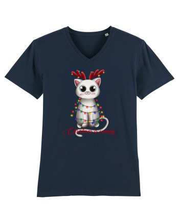 Christmas Kitty French Navy