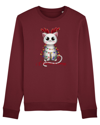 Christmas Kitty Burgundy