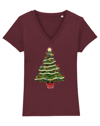 Christmas Tree Burgundy