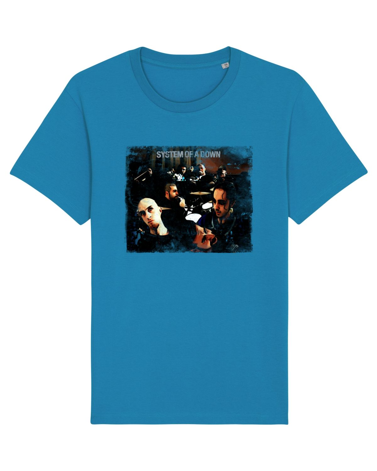 Tricou mânecă scurtă Unisex Rocker Azur