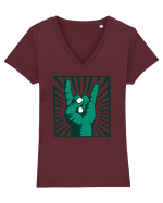 Hulk heavy metal-verde Tricou mânecă scurtă guler V Damă Evoker
