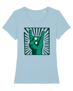 Hulk heavy metal-verde Tricou mânecă scurtă guler larg fitted Damă Expresser