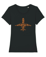 Airplane Tricou mânecă scurtă guler larg fitted Damă Expresser