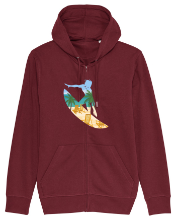 Beach Surfing Burgundy