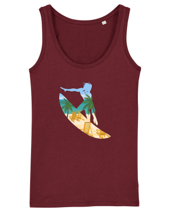 Beach Surfing Burgundy