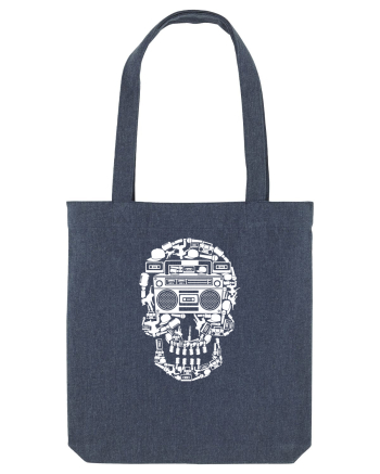 Retro Disco Skull Midnight Blue