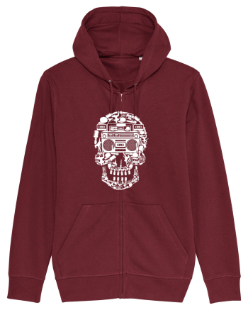 Retro Disco Skull Burgundy
