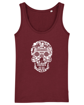 Retro Disco Skull Burgundy