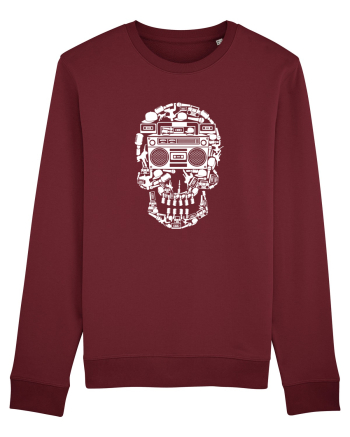 Retro Disco Skull Burgundy