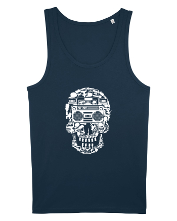 Retro Disco Skull Navy