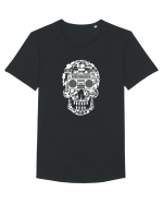 Retro Disco Skull Tricou mânecă scurtă guler larg Bărbat Skater
