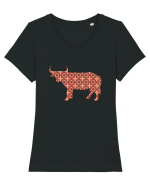 Ceramic Bull Tricou mânecă scurtă guler larg fitted Damă Expresser