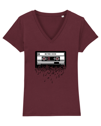 Cassette Retro 80s Burgundy