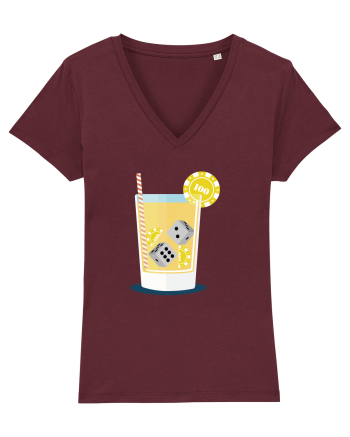 Cocktail Dice Casino Burgundy