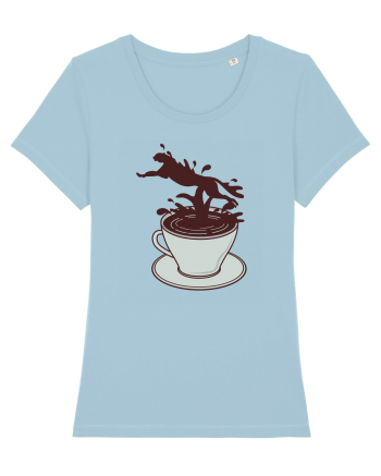 Coffee Cheetah Splash Sky Blue