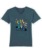 space ork Tricou mânecă scurtă guler V Bărbat Presenter