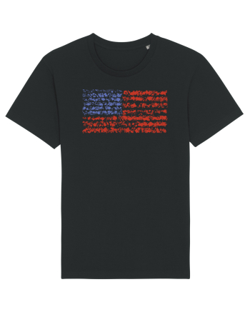 usa flag Black