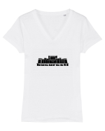 bucuresti casa poporului Tricou mânecă scurtă guler V Damă Evoker
