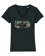 abstract painting Tricou mânecă scurtă guler V Damă Evoker