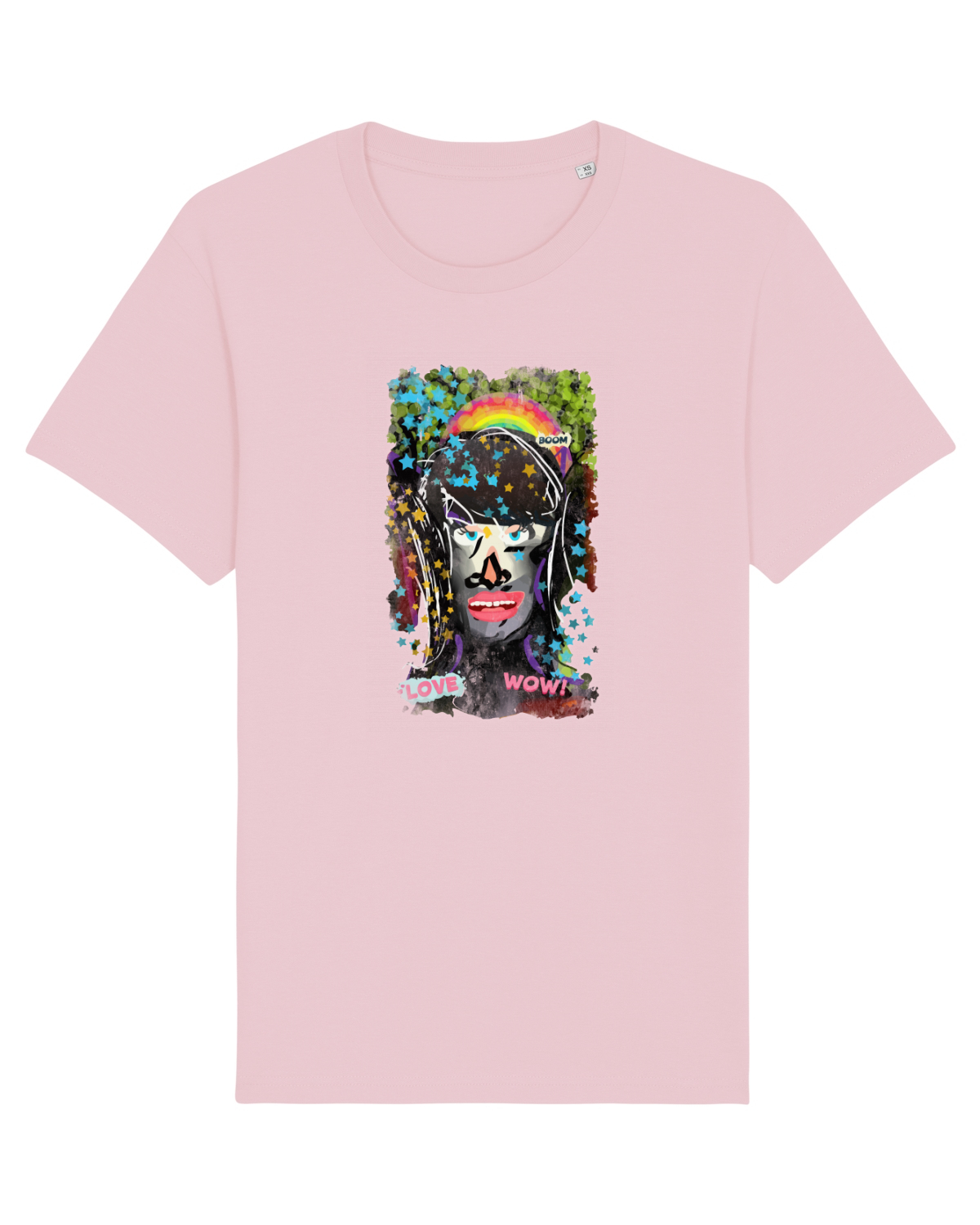 Tricou mânecă scurtă Unisex Rocker Cotton Pink