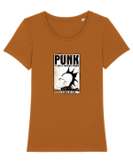 punk it`s a way of life Tricou mânecă scurtă guler larg fitted Damă Expresser