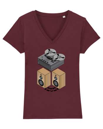 magnetofon Burgundy