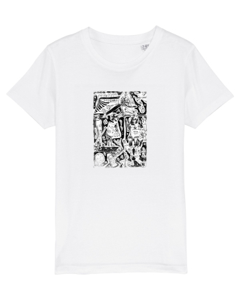 doodle cartoon ,life aspects White
