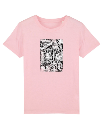 doodle cartoon ,life aspects Cotton Pink