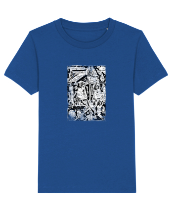 doodle cartoon ,life aspects Majorelle Blue