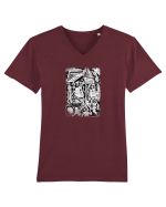 doodle cartoon ,life aspects Tricou mânecă scurtă guler V Bărbat Presenter