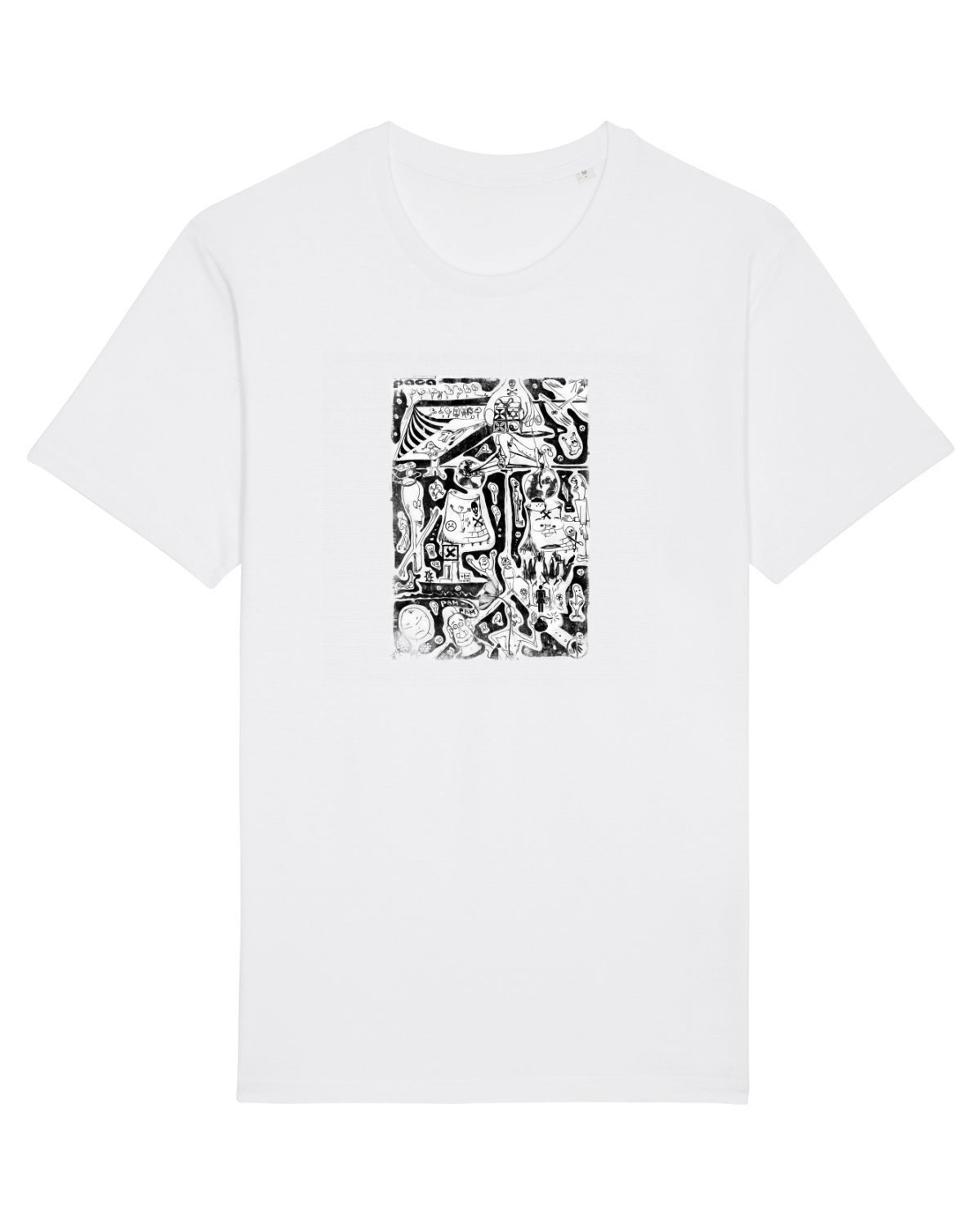 Tricou mânecă scurtă Unisex Rocker White