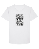 doodle cartoon ,life aspects Tricou mânecă scurtă guler larg Bărbat Skater