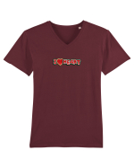 I LOVE Heart Tricou mânecă scurtă guler V Bărbat Presenter