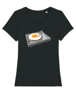 Egg Scratch DJ Tricou mânecă scurtă guler larg fitted Damă Expresser