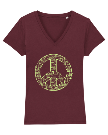 Electric Peace Burgundy
