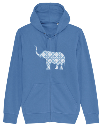 Elephant Blue Ceramic Ornament Bright Blue
