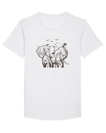 Elephant Tree Tricou mânecă scurtă guler larg Bărbat Skater