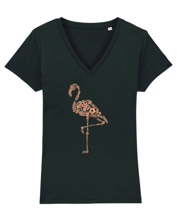 Flower Flamingo Black