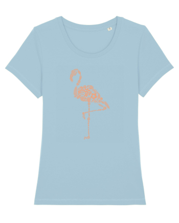 Flower Flamingo Sky Blue