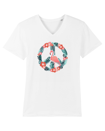 Peace Flamingo White