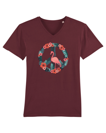Peace Flamingo Burgundy