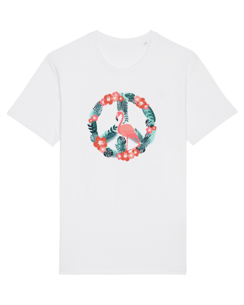 Peace Flamingo White