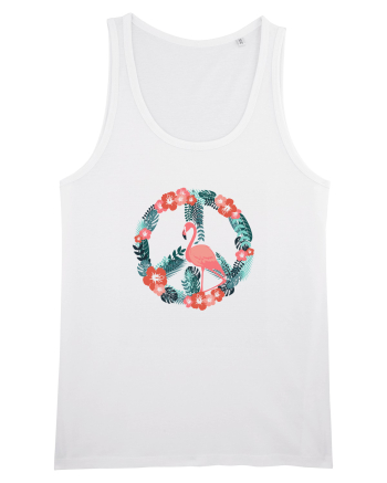 Peace Flamingo White
