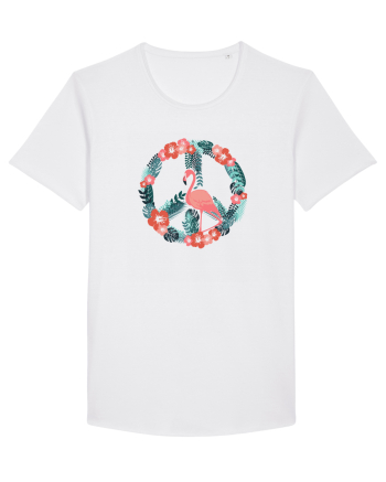 Peace Flamingo White