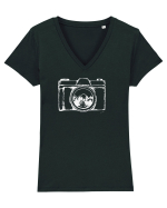 Take the mountains with you Tricou mânecă scurtă guler V Damă Evoker