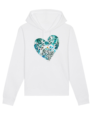 Blue heart and the fire inside White