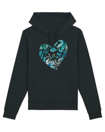 Blue heart and the fire inside Black