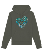 Blue heart and the fire inside Hanorac Unisex Drummer